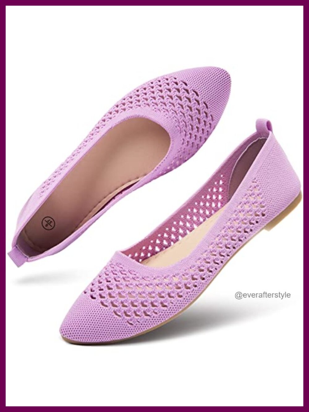 Mesh Ballet Flats Slip-On Dress Shoes Memory Foam Women